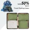 imageBagail Ultralight Packing Cubes 7 Set 3 Compression Packing Cubes 3 Packing Organizers with 1 Shoe BagThe Matcha