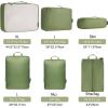 imageBagail Ultralight Packing Cubes 7 Set 3 Compression Packing Cubes 3 Packing Organizers with 1 Shoe BagThe Matcha