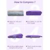 imageBagail Ultralight Packing Cubes 7 Set 3 Compression Packing Cubes 3 Packing Organizers with 1 Shoe BagThe Purple
