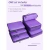 imageBagail Ultralight Packing Cubes 7 Set 3 Compression Packing Cubes 3 Packing Organizers with 1 Shoe BagThe Purple