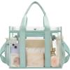 imageBAGAIL Clear Bag Stadium Approved Clear Tote Bag with Inner Pocket Transparent Travel Bag for Sports Event Concert WorkDusty Blue