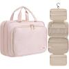imageBAGAIL Hanging Toiletry Bag for Women Waterresistant Cosmetic Bag Large Capacity Travel Makeup Organizer for FullSized Travel EssentialsStandard BlackPink