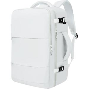 imageBAGAIL Travel Laptop Backpack Carry on with USB Port Luggage Bag for HolidayPinkWhite