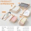 imageBAGAIL 4 Set6 Set8 Set Compression Packing Cubes Travel Accessories Expandable Packing OrganizersHalfMesh8DustyBlue05Beige