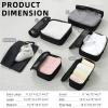 imageBAGAIL 4 Set6 Set8 Set Compression Packing Cubes Travel Accessories Expandable Packing OrganizersHalfMesh8DustyBlue05Black