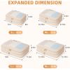 imageBAGAIL 4 Set6 Set8 Set Compression Packing Cubes Travel Accessories Expandable Packing OrganizersHalfMesh8DustyBlue06Beige