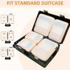 imageBAGAIL 4 Set6 Set8 Set Compression Packing Cubes Travel Accessories Expandable Packing OrganizersHalfMesh8DustyBlue06Beige
