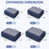 imageBAGAIL 4 Set6 Set8 Set Compression Packing Cubes Travel Accessories Expandable Packing OrganizersHalfMesh8DustyBlue06Navy