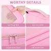 imageBAGAIL 4 Set6 Set8 Set Compression Packing Cubes Travel Accessories Expandable Packing OrganizersHalfMesh8DustyBlue06Pink