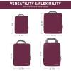 imageBAGAIL 4 Set6 Set8 Set Compression Packing Cubes Travel Accessories Expandable Packing OrganizersHalfMesh8DustyBlue4Burgundy