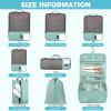 imageBAGAIL 4 Set6 Set8 Set Compression Packing Cubes Travel Accessories Expandable Packing OrganizersHalfMesh8DustyBlue8Dusty Blue