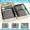 imageBAGAIL 4 Set6 Set8 Set Compression Packing Cubes Travel Accessories Expandable Packing OrganizersHalfMesh8DustyBlue8Dusty Blue