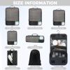 imageBAGAIL 4 Set6 Set8 Set Compression Packing Cubes Travel Accessories Expandable Packing OrganizersHalfMesh8DustyBlue8Jet Black