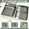 imageBAGAIL 4 Set6 Set8 Set Compression Packing Cubes Travel Accessories Expandable Packing OrganizersHalfMesh8DustyBlue8Matcha Green