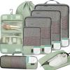 imageBAGAIL 4 Set6 Set8 Set Compression Packing Cubes Travel Accessories Expandable Packing OrganizersHalfMesh8DustyBlue8Matcha Green