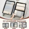 imageBAGAIL 4 Set6 Set Compression Packing Cubes for Travel Compressible Packing Organizers Travel Accessories for Luggage SuitcaseBeige