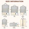 imageBAGAIL 4 Set6 Set Compression Packing Cubes for Travel Compressible Packing Organizers Travel Accessories for Luggage SuitcaseBeige