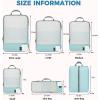 imageBAGAIL 4 Set6 Set Compression Packing Cubes for Travel Compressible Packing Organizers Travel Accessories for Luggage SuitcaseDusty Blue