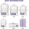 imageBAGAIL 4 Set6 Set Compression Packing Cubes for Travel Compressible Packing Organizers Travel Accessories for Luggage SuitcaseDusty Purple