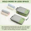 imageBAGAIL 4 Set6 Set Compression Packing Cubes for Travel Compressible Packing Organizers Travel Accessories for Luggage SuitcaseMatcha Green
