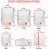 imageBAGAIL 4 Set6 Set Compression Packing Cubes for Travel Compressible Packing Organizers Travel Accessories for Luggage SuitcasePink