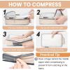imageBAGAIL 4 Set6 Set Ultralight Compression Packing Cubes Packing Organizer for Travel Accessories Luggage Suitcase Backpack6Beige