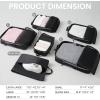 imageBAGAIL 4 Set6 Set Ultralight Compression Packing Cubes Packing Organizer for Travel Accessories Luggage Suitcase Backpack6Jet Black