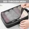imageBAGAIL 4 Set6 Set Ultralight Compression Packing Cubes Packing Organizer for Travel Accessories Luggage Suitcase Backpack6Jet Black