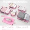 imageBAGAIL 4 Set6 Set Ultralight Compression Packing Cubes Packing Organizer for Travel Accessories Luggage Suitcase Backpack6Pink