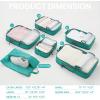 imageBAGAIL 4 Set6 Set Ultralight Compression Packing Cubes Packing Organizer for Travel Accessories Luggage Suitcase Backpack6Teal