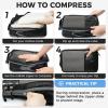 imageBAGAIL 5 Set6 Set Ultralight Compression Packing Cubes Travel Accessories Expandable Packing Organizers6Jet Black