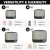 imageBAGAIL 9 Set Packing Cubes Luggage Packing Organizers for Travel AccessoriesBlack