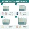 imageBAGAIL 9 Set Packing Cubes Luggage Packing Organizers for Travel AccessoriesDusty Blue
