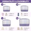 imageBAGAIL 9 Set Packing Cubes Luggage Packing Organizers for Travel AccessoriesDusty Purple