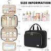 imageBAGAIL Hanging Toiletry Bag for Women Waterresistant Cosmetic Bag Large Capacity Travel Makeup Organizer for FullSized Travel EssentialsClassicJewelry Bag PinkBlack