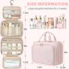 imageBAGAIL Hanging Toiletry Bag for Women Waterresistant Cosmetic Bag Large Capacity Travel Makeup Organizer for FullSized Travel EssentialsClassicJewelry Bag PinkPink