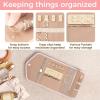 imageBAGAIL Hanging Toiletry Bag for Women Waterresistant Cosmetic Bag Large Capacity Travel Makeup Organizer for FullSized Travel EssentialsClassicJewelry Bag Pink1Pink