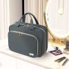 imageBAGAIL Hanging Toiletry Bag for Women Waterresistant Cosmetic Bag Large Capacity Travel Makeup Organizer for FullSized Travel EssentialsClassicJewelry Bag PinkGrey