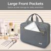 imageBAGAIL Hanging Toiletry Bag for Women Waterresistant Cosmetic Bag Large Capacity Travel Makeup Organizer for FullSized Travel EssentialsClassicJewelry Bag Pink1Grey
