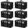 imageBAGAIL Heavy Duty Moving Bags with Strong Handle Extra Large Moving Boxes Storage Tote for Clothes College Moving SuppliesBlue 4 PackBlack