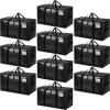 imageBAGAIL Heavy Duty Moving Bags with Strong Handle Extra Large Moving Boxes Storage Tote for Clothes College Moving SuppliesBlue 4 PackBlack
