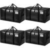 imageBAGAIL Heavy Duty Moving Bags with Strong Handle Extra Large Moving Boxes Storage Tote for Clothes College Moving SuppliesBlue 4 PackBlack
