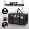 imageBAGAIL Heavy Duty Moving Bags with Strong Handle Extra Large Moving Boxes Storage Tote for Clothes College Moving SuppliesBlue 4 PackBlack