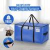 imageBAGAIL Heavy Duty Moving Bags with Strong Handle Extra Large Moving Boxes Storage Tote for Clothes College Moving SuppliesBlue 4 PackBlue