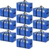 imageBAGAIL Heavy Duty Moving Bags with Strong Handle Extra Large Moving Boxes Storage Tote for Clothes College Moving SuppliesBlue 4 PackBlue