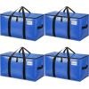 imageBAGAIL Heavy Duty Moving Bags with Strong Handle Extra Large Moving Boxes Storage Tote for Clothes College Moving SuppliesBlue 4 PackBlue