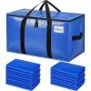 imageBAGAIL Heavy Duty Moving Bags with Strong Handle Extra Large Moving Boxes Storage Tote for Clothes College Moving SuppliesBlue 4 PackBlue