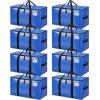 imageBAGAIL Heavy Duty Moving Bags with Strong Handle Extra Large Moving Boxes Storage Tote for Clothes College Moving SuppliesBlue 4 PackBlue