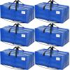 imageBAGAIL Heavy Duty Moving Bags with Strong Handle Extra Large Moving Boxes Storage Tote for Clothes College Moving SuppliesBlue 4 PackBlue