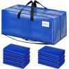 imageBAGAIL Heavy Duty Moving Bags with Strong Handle Extra Large Moving Boxes Storage Tote for Clothes College Moving SuppliesBlue 4 PackBlue